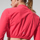Cropped Breezy Full — Zip Cover Up — Candy Red