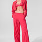 Cropped Breezy Full — Zip Cover Up — Candy Red