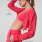 Cropped Breezy Full — Zip Cover Up — Candy Red