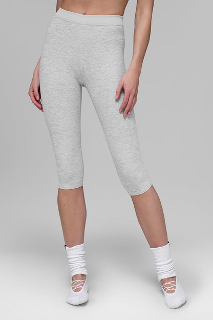 Alosoft High Rise Iconic 90's Capri — Athletic Heather Grey