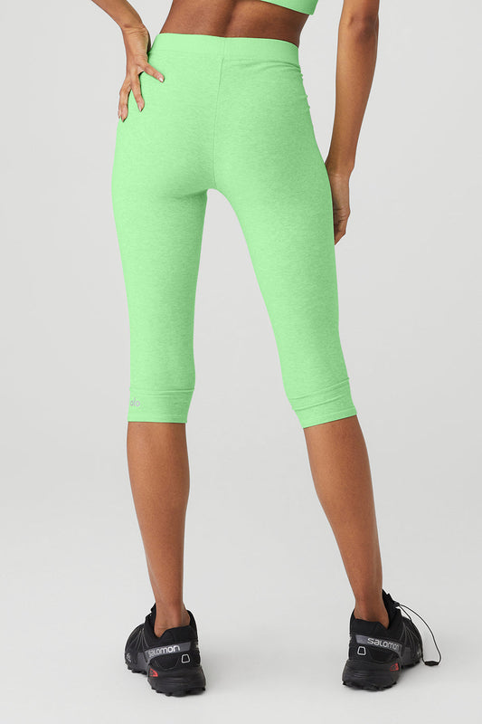 Alosoft High Rise Iconic 90'S Capri — Ultramint Heather