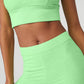 Alosoft High Rise Iconic 90'S Capri — Ultramint Heather