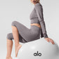 Washed Alosoft High Rise Iconic 90's Capri — Cool Grey Wash