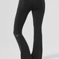 High Rise Zip It Flare Leggings — Black