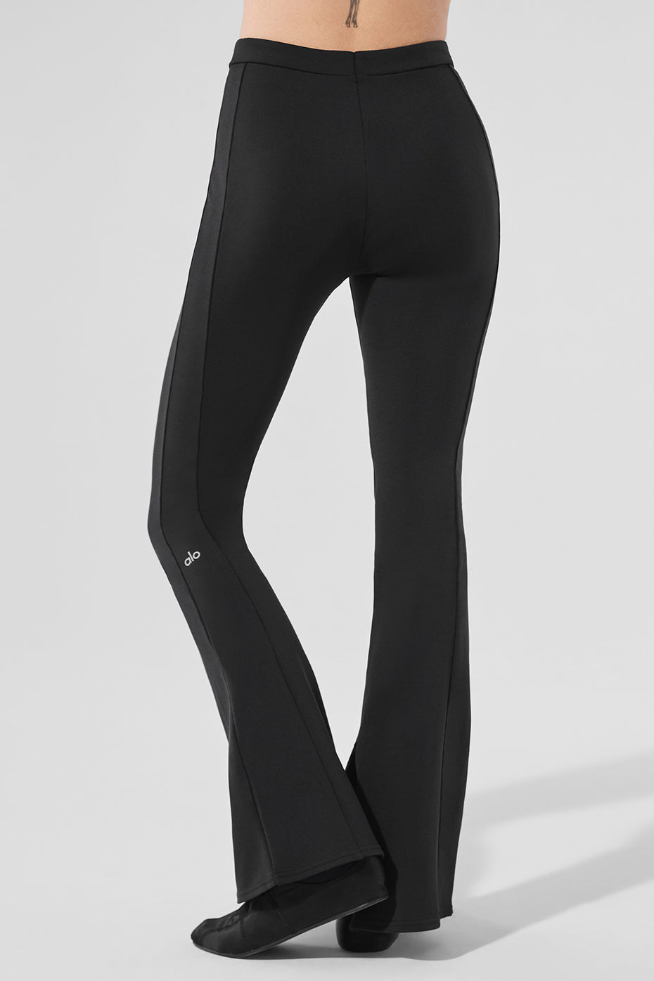 High Rise Zip It Flare Leggings — Black
