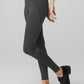 Pinstripe Jacquard Extreme High Rise Leggings — Anthracite/Black