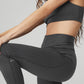 Pinstripe Jacquard Extreme High Rise Leggings — Anthracite/Black