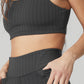 Pinstripe Jacquard Extreme High Rise Leggings — Anthracite/Black