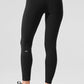 Alosoft High Rise 7/8 Highlight Leggings — Black