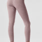 Alosoft High Rise 7/8 Highlight Leggings — Dark Pink Quartz Heather