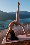 Alosoft High Rise 7/8 Highlight Leggings — Dark Pink Quartz Heather