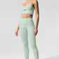 Alosoft High Rise 7/8 Highlight Leggings — Spearmint Heather
