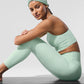 Alosoft High Rise 7/8 Highlight Leggings — Spearmint Heather