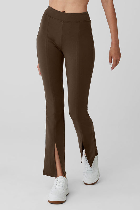 Airbrush High Rise 7/8 Flutter Leggings — Espresso