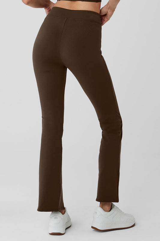 Airbrush High Rise 7/8 Flutter Leggings — Espresso