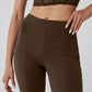 Airbrush High Rise 7/8 Flutter Leggings — Espresso