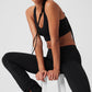 High Rise 7/8 Zip It Flare Leggings — Black