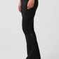 High Rise 7/8 Zip It Flare Leggings — Black
