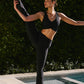 Airbrush High Rise Bootcut Leggings — Black