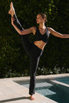 Airbrush High Rise Bootcut Leggings — Black