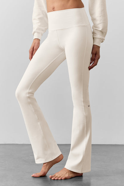 Airbrush High Rise Bootcut Leggings — Ivory
