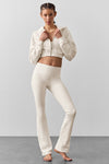Airbrush High Rise Bootcut Leggings — Ivory