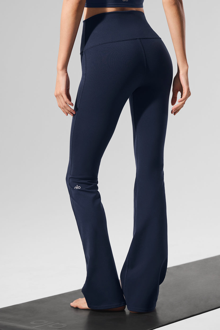 Airbrush High Rise Bootcut Leggings — Navy
