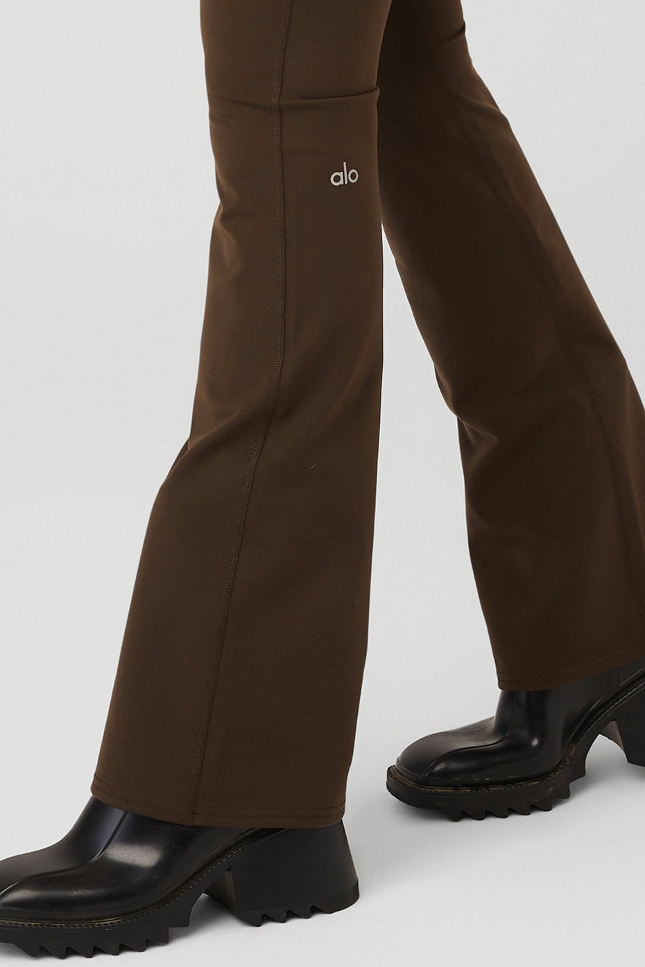Airbrush High Rise Bootcut Leggings — Espresso