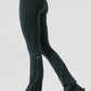 Airbrush High Rise Bootcut Leggings — Charcoal Green