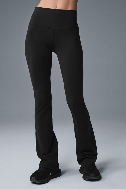 Airbrush High Rise 7/8 Bootcut Leggings — Black