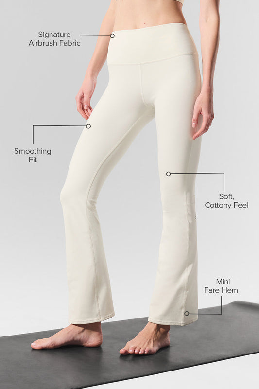 Airbrush High Rise 7/8 Bootcut Leggings — Ivory
