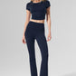 Airbrush High Rise 7/8 Bootcut Leggings — Navy