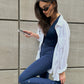 Airbrush High Rise 7/8 Bootcut Leggings — Navy