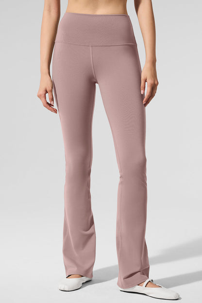 Airbrush High Rise Bootcut Leggings — Taupe