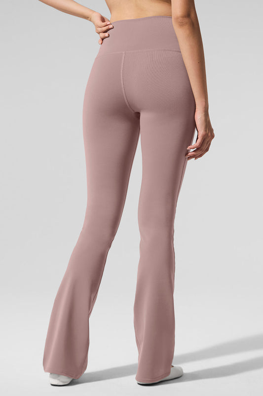 Airbrush High Rise Bootcut Leggings — Taupe