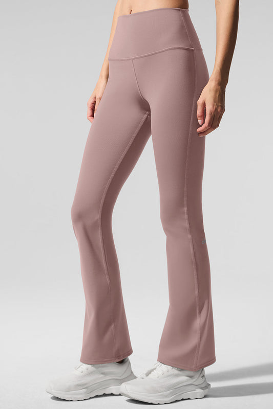 Airbrush High Rise 7/8 Bootcut Leggings — Taupe