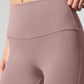 Airbrush High Rise 7/8 Bootcut Leggings — Taupe