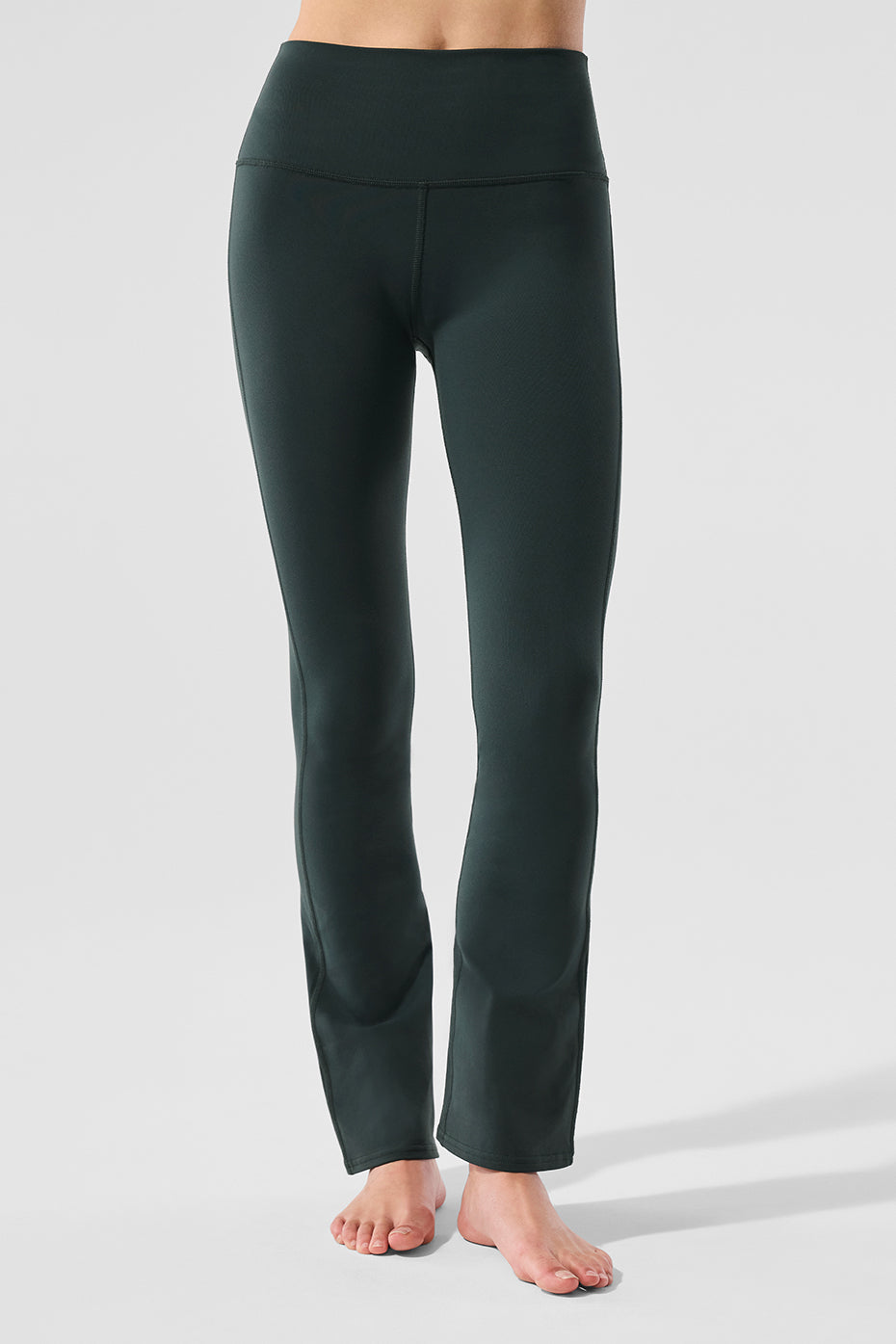 Airbrush High Rise 7/8 Bootcut Leggings — Charcoal Green