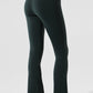 Airbrush High Rise 7/8 Bootcut Leggings — Charcoal Green