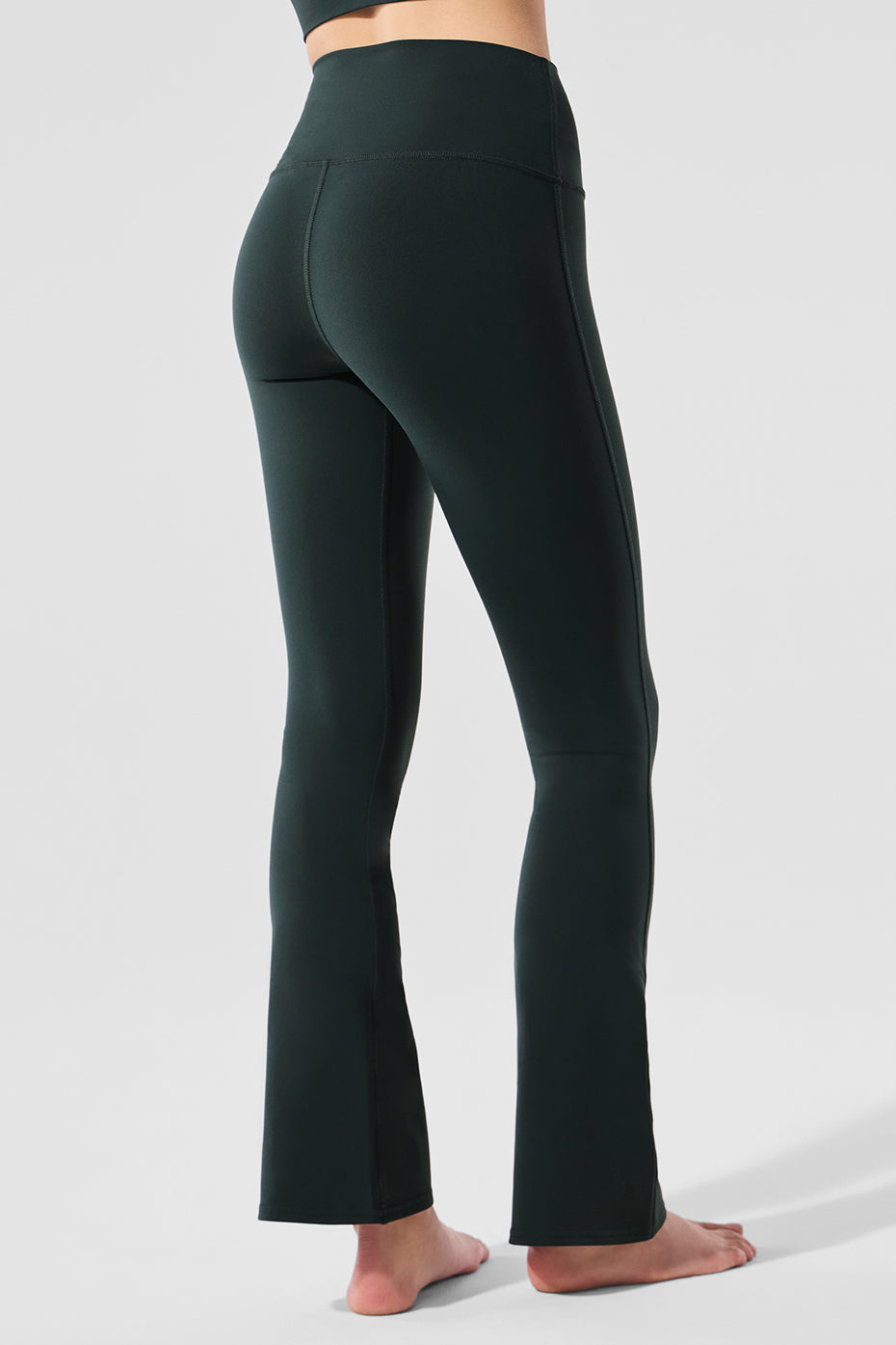 Airbrush High Rise 7/8 Bootcut Leggings — Charcoal Green