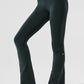 Airbrush High Rise 7/8 Bootcut Leggings — Charcoal Green