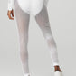 Seamless High Rise 7/8 Limitless Open Air Leggings — White