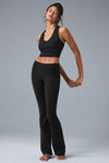Airbrush Low — Rise Bootcut Leggings — Black