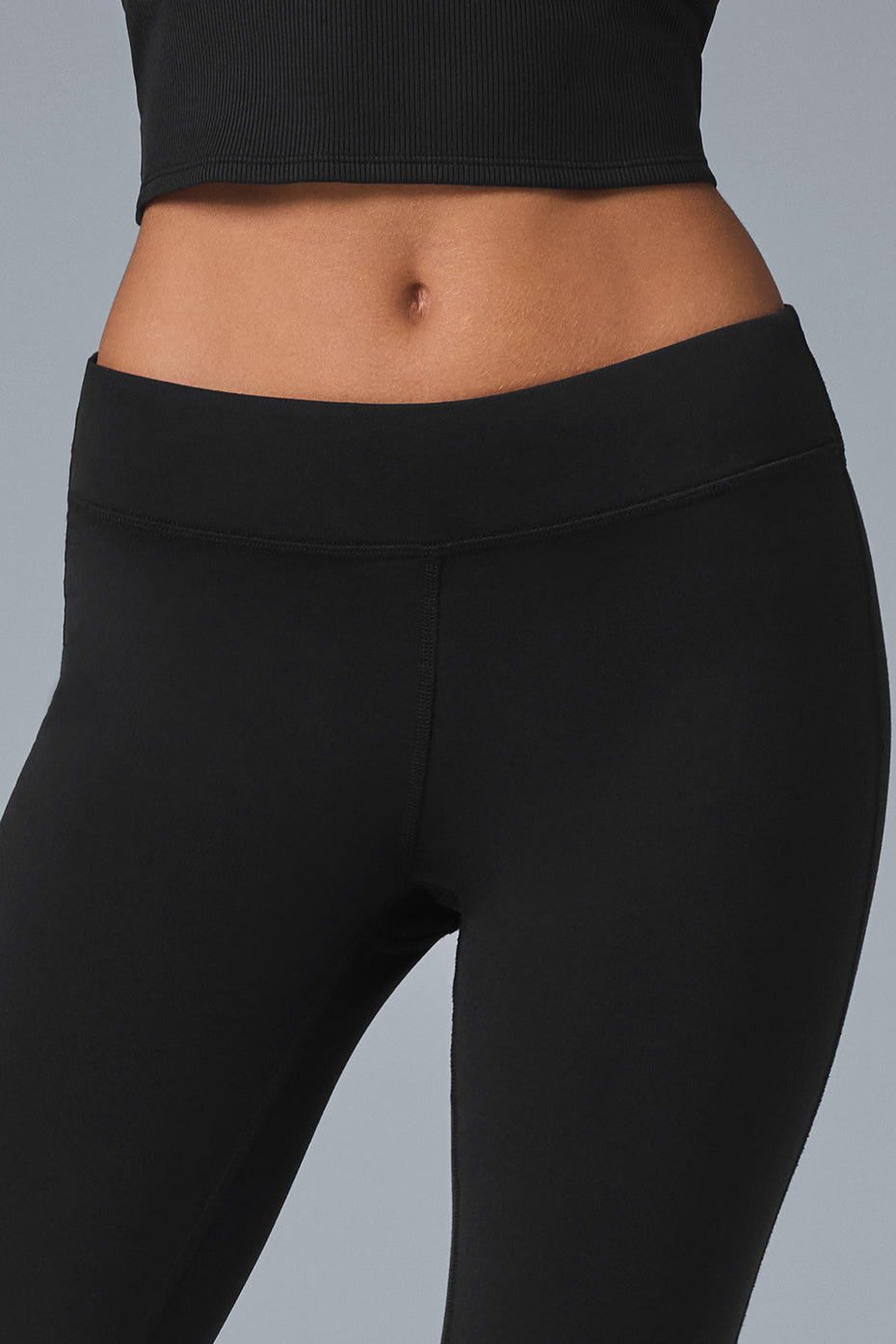 Airbrush Low — Rise Bootcut Leggings — Black