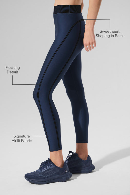 Airlift High Rise 7/8 Line Up Leggings — Navy