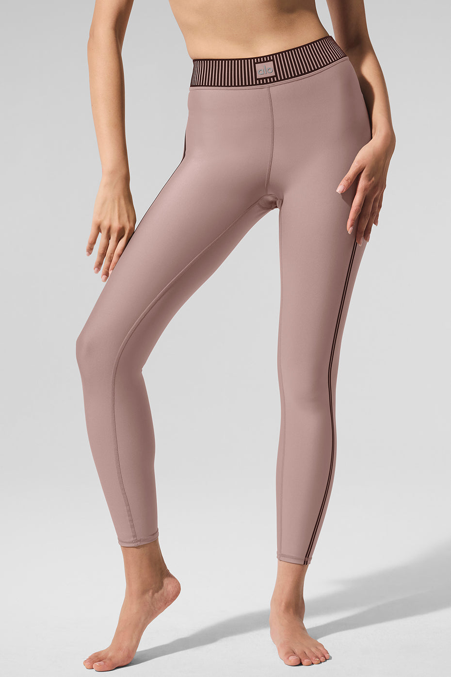 Airlift High Rise 7/8 Line Up Leggings — Taupe