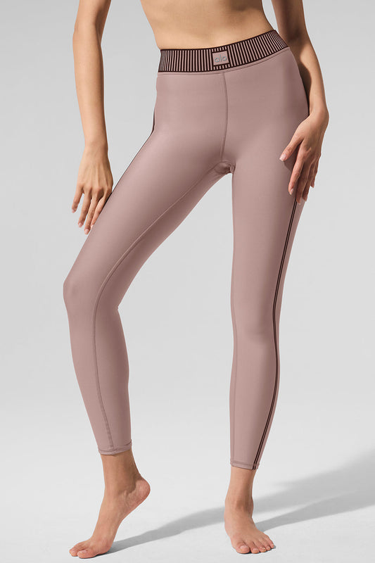 Airlift High Rise 7/8 Line Up Leggings — Taupe