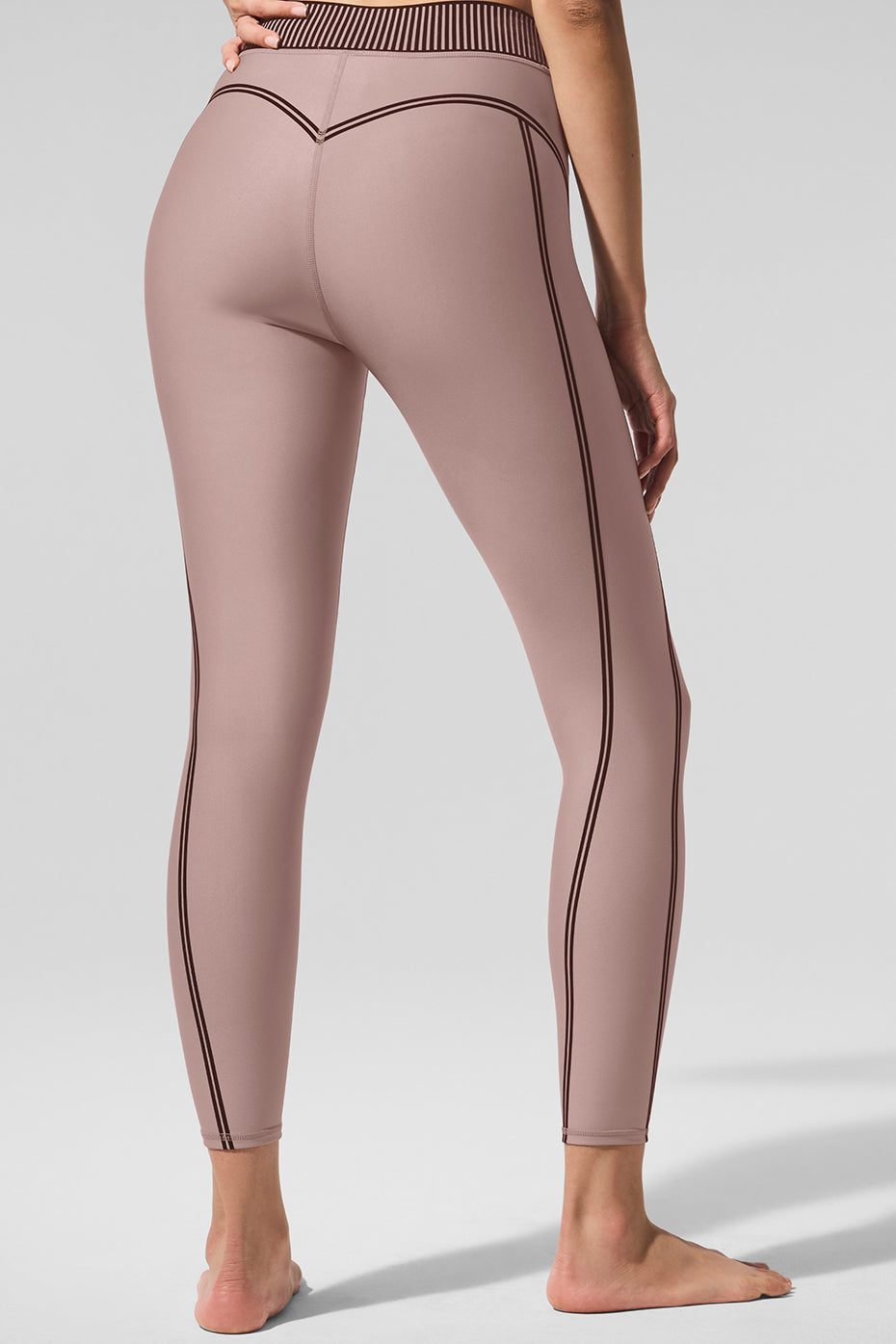 Airlift High Rise 7/8 Line Up Leggings — Taupe