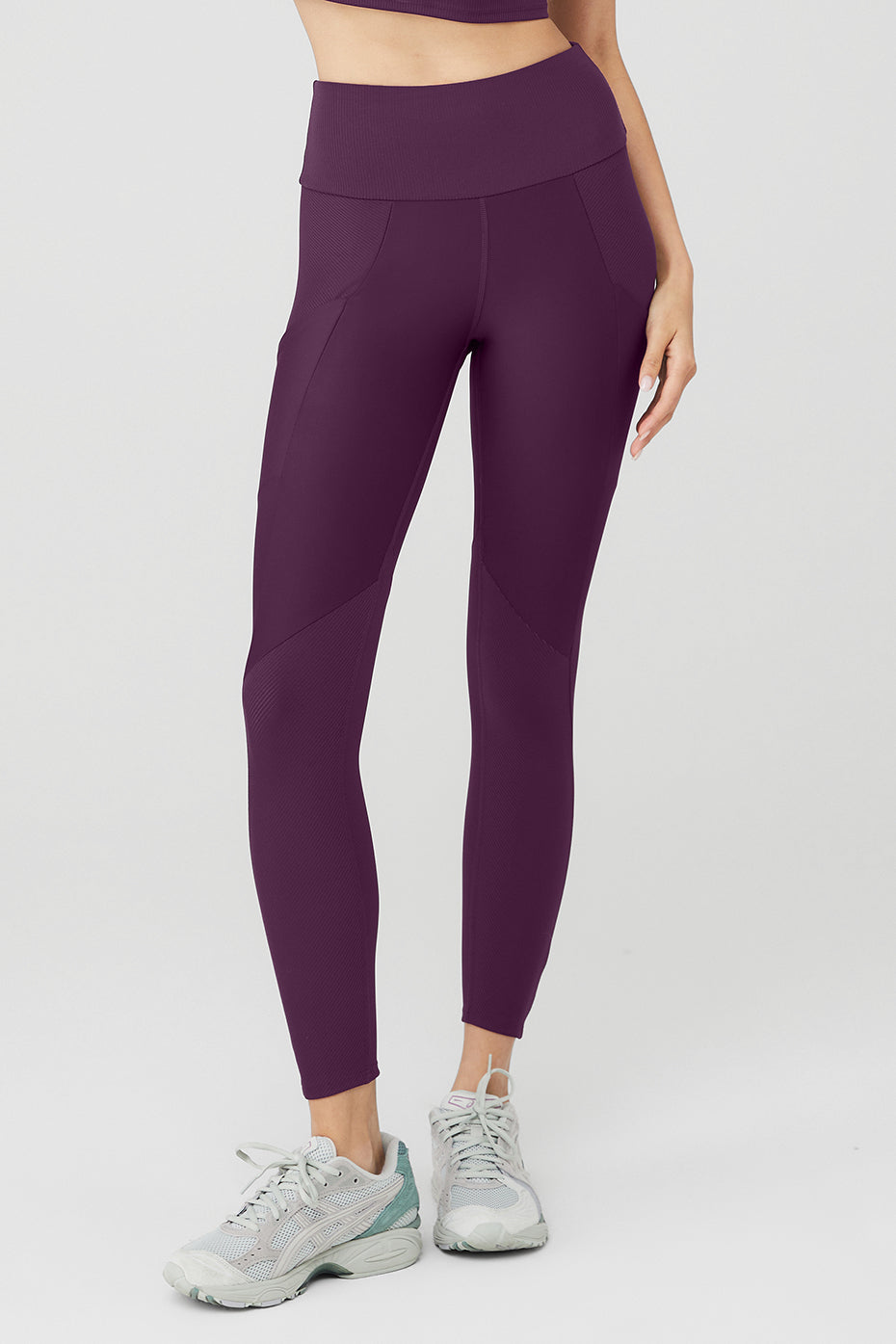 Ribbed Airlift High Rise 7/8 Enchanted Leggings — Dark Plum