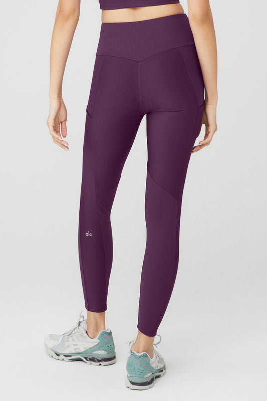 Ribbed Airlift High Rise 7/8 Enchanted Leggings — Dark Plum